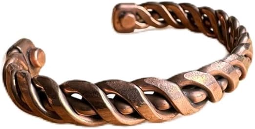 Chardikala Pure Copper Bracelet | Traditional Ayurvedic Design | Hand-made Bracelets | Pure Copper | Neodymium Magnets | Unisex Styles