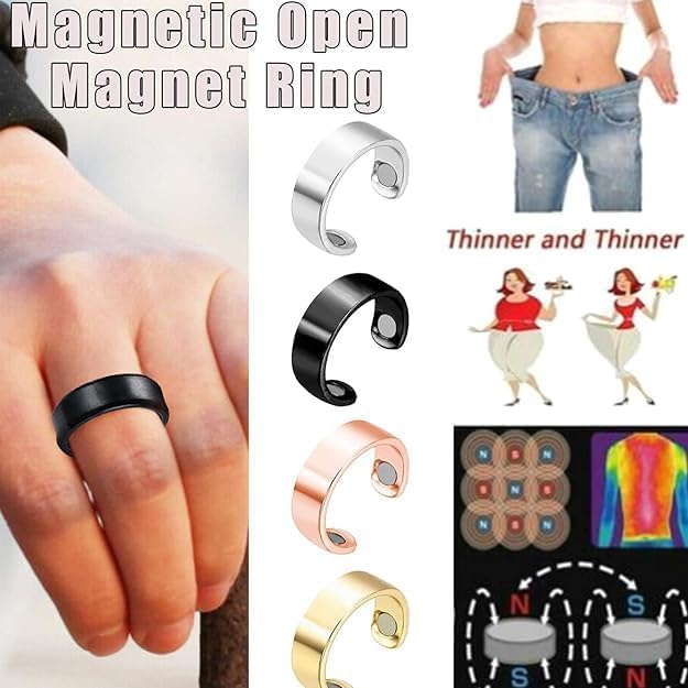 Chardikala Blood Sugar Control Ring | Adjustable Magnetic Therapy Ring for Blood Sugar Management |Lymphatic Drainage, Pain Relief 1pc