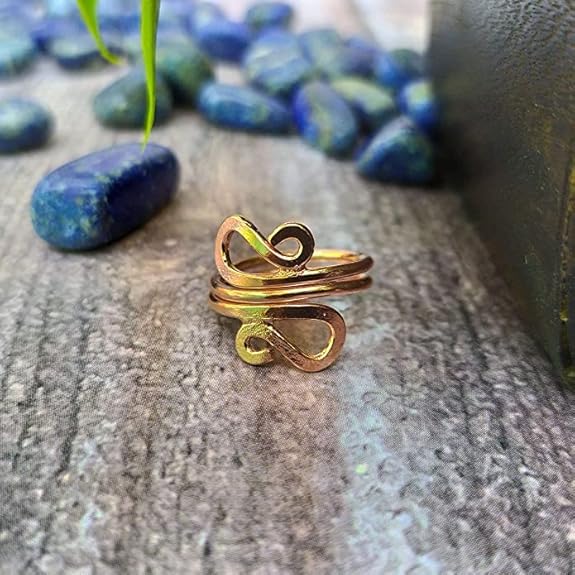 Chardikala Designing Pure Copper magnetic ring for men and women 8mm