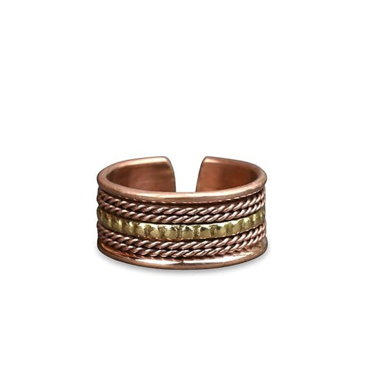 Chardikala Twisted copper ring