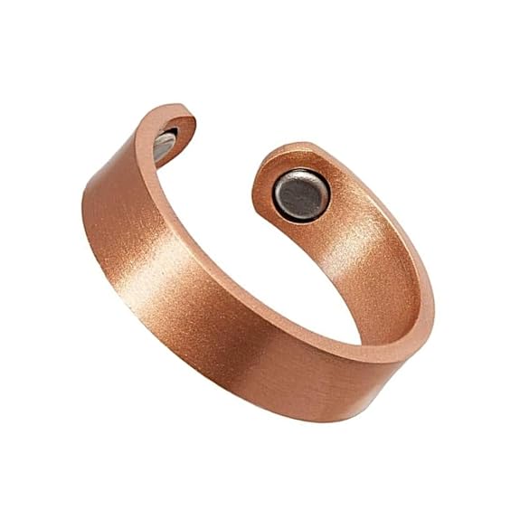 Chardikala Mens Copper Ring - Magnetic Therapy Finger - 2 Arthritis Magnets
