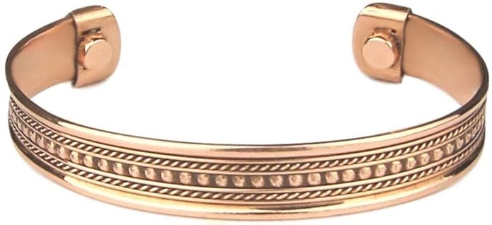 Chardikala Pure Magnetic Copper Bracelet Arthritis Pain Relief Healing Therapy Cuff Golf Bangle Pack of