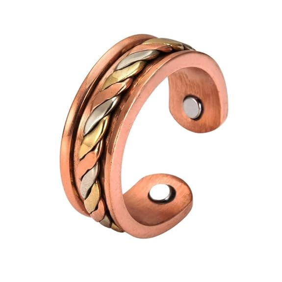 Chardikala Magnetic Copper Ring | Adjustable Pure Copper Fashion Jewelry for Men & Women