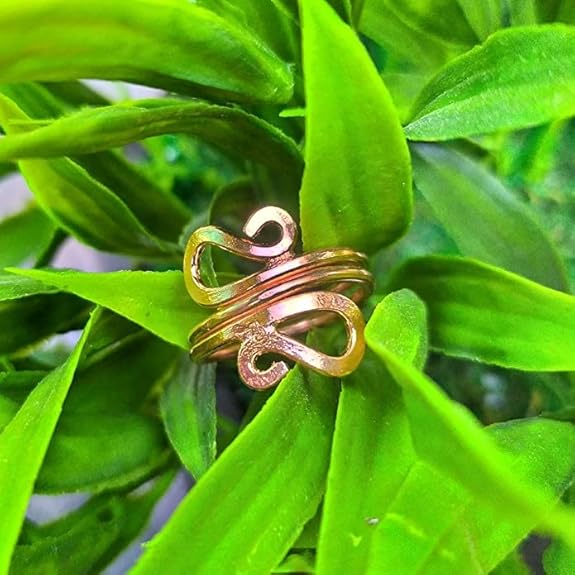 Chardikala Designing Pure Copper magnetic ring for men and women 8mm