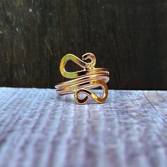 Chardikala Designing Pure Copper magnetic ring for men and women 8mm