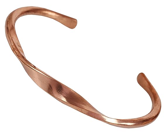 Chardikala Copper Bracelet Tibetan Style. Hand Forged with Solid and high Gauge Pure Copper