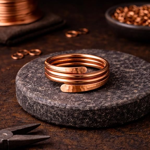 Chardikala Pure Copper Adjustable Ring for Men & Women | Handmade Hammered Open Wrap Band | Solid Copper Finger Ring | Minimalist Unisex Fashion Jewelry | Gift for Her