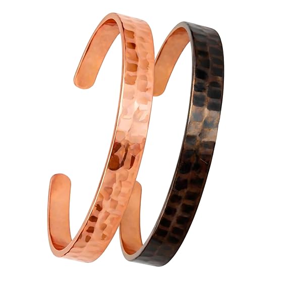 Chardikala Pure Copper Bracelet for Men and Women – 100% Solid, Raw and Uncoated Handmade Vintage Cuff Bangle