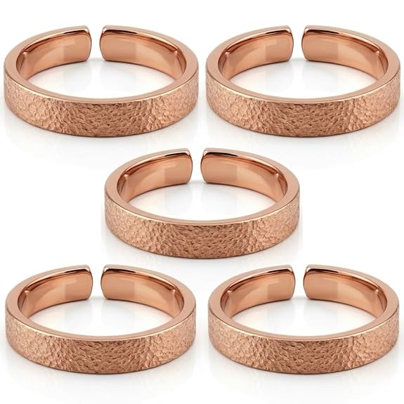 Chardikala 100% Copper Adjustable Ring Tamba Challa Fashion Jewellery for Men & WomenMen & Women Tamba Anguthi for Healing & Skin Support