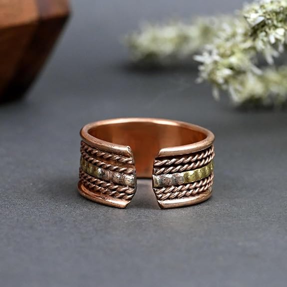 Chardikala Twisted copper ring