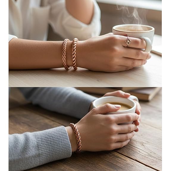 Chardikala Copper Bracelet Tibetan Style. Hand Forged with Solid and High Gauge Copper Jewelry Cuff for Women Men. Combo of Different Designs