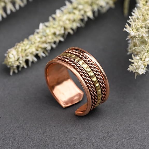 Chardikala Twisted copper ring