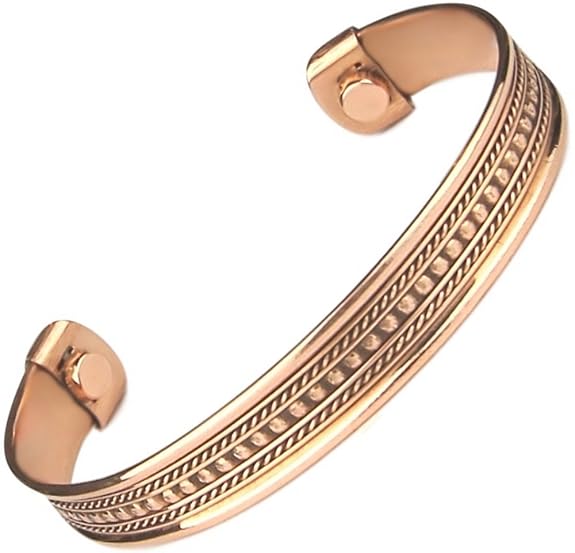 Chardikala Pure Magnetic Copper Bracelet Arthritis Pain Relief Healing Therapy Cuff Golf Bangle Pack of
