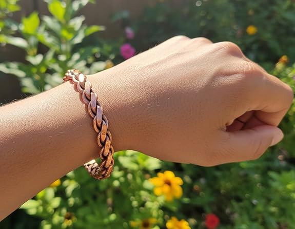 Chardikala Copper Bracelet Tibetan Style. Hand Forged with Solid and high Gauge Pure Copper