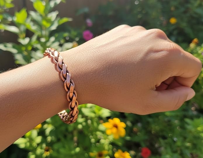 Chardikala Copper Bracelet Tibetan Style. Hand Forged with Solid and High Gauge Copper Jewelry Cuff for Women Men. Combo of Different Designs