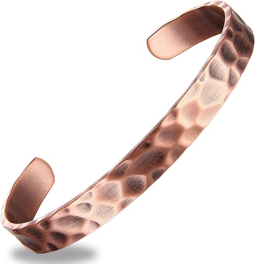 Chardikala Pure Copper Bracelet for Men and Women – 100% Solid, Raw and Uncoated Handmade Vintage Cuff Bangle