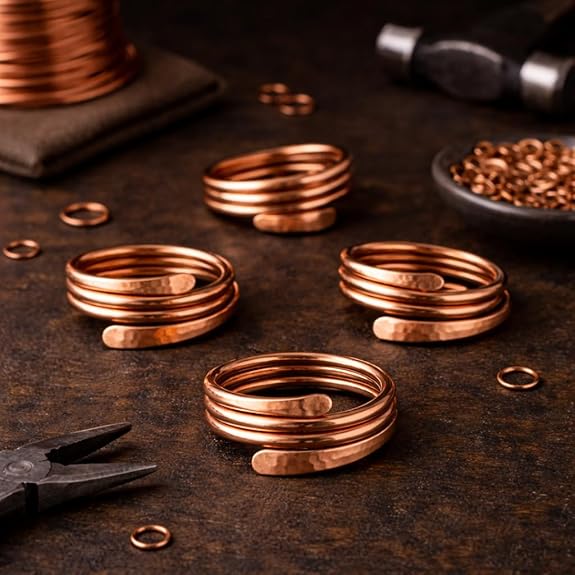 Chardikala Pure Copper Adjustable Ring for Men & Women | Handmade Hammered Open Wrap Band | Solid Copper Finger Ring | Minimalist Unisex Fashion Jewelry | Gift for Her