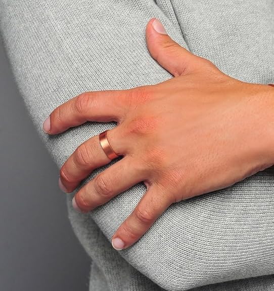 Chardikala Mens Copper Ring - Magnetic Therapy Finger - 2 Arthritis Magnets