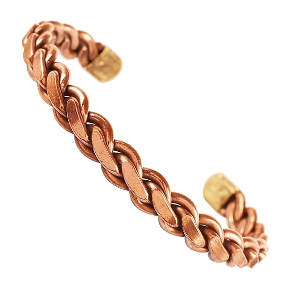 Chardikala Copper Bracelet Tibetan Style. Hand Forged with Solid and high Gauge Pure Copper