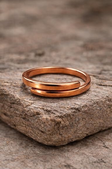 Chardikala Pure Copper Open Finger Ring Adjustable Size | Premium Polished Finish | Traditional & everyday Ring for Men & Women