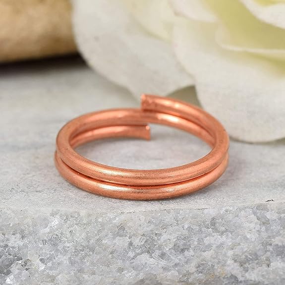 Chardikala  Pure Copper Adjustable Healthy Copper Ring for Arthritis Finger Joint Pain and Swelling For Men/Women
