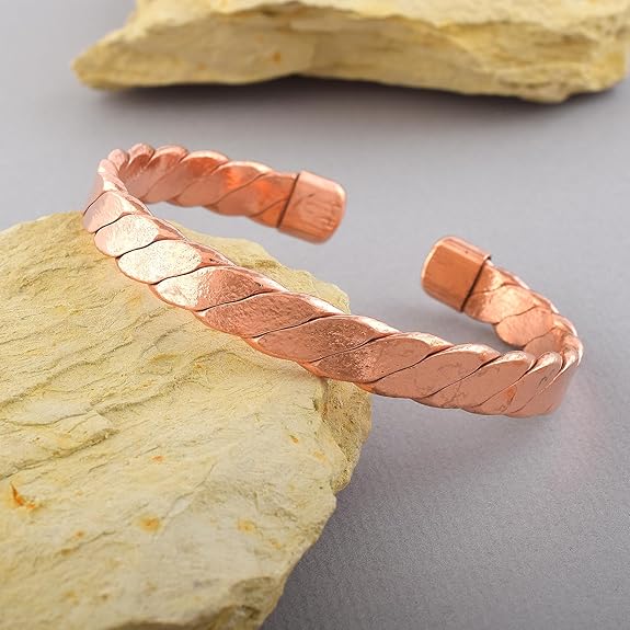 Chardikala Pure Copper Kada Bracelet Cuff for Men & Women