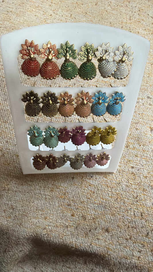 Brand new earrings sets of 12 different colours multiple functions parties use
