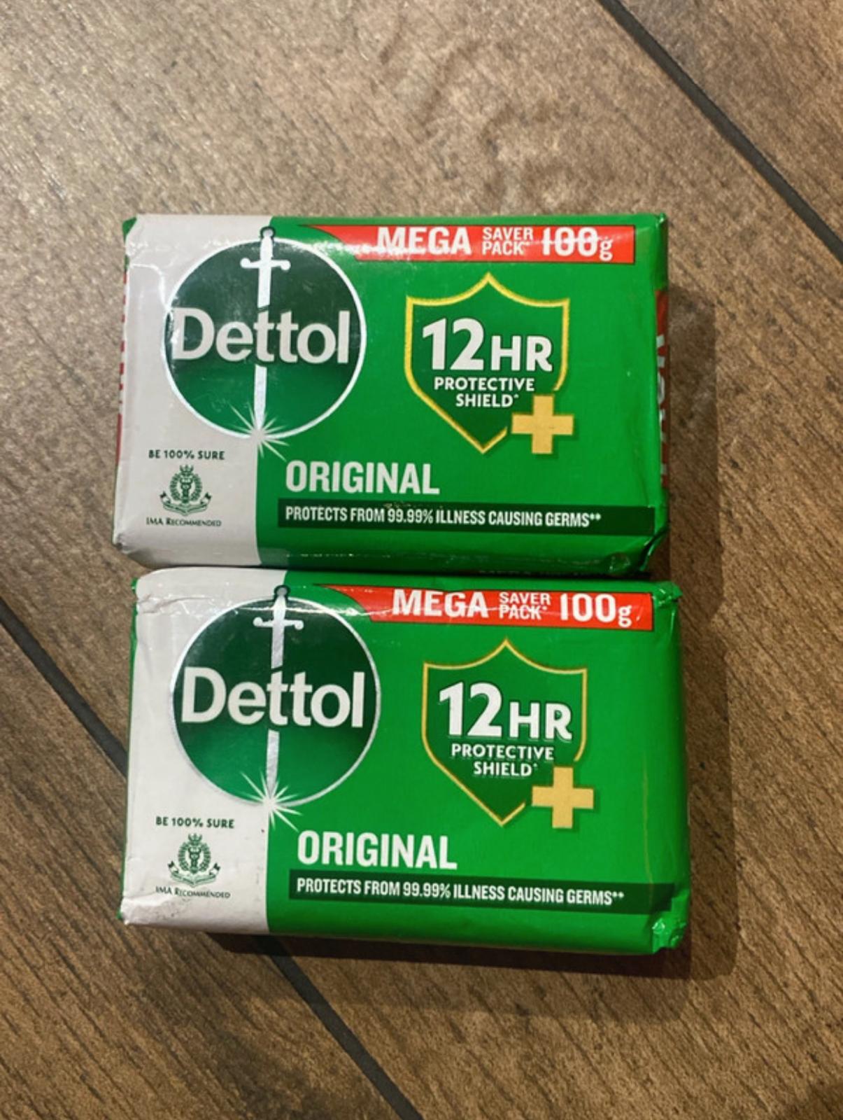 Dettol soap bars 2 pcs 100g each